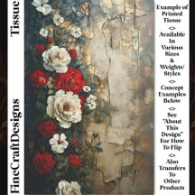 Rote Elfenbein-Rose, gewitterte Mauer CQ4-Decoupag