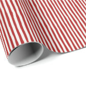 Rote & Elfenbein schiefe Streifen Geschenkpapier (Rolleneckpunkt)