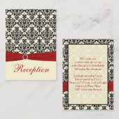 Rote, Elfenbeinküste und schwarze Damaskus-Empfang Begleitkarte (Vorne/Hinten)