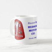 Rote Emblem-Tasse des Hudsons Kaffeetasse (Vorderseite Links)
