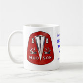 Rote Emblem-Tasse des Hudsons Kaffeetasse (Links)