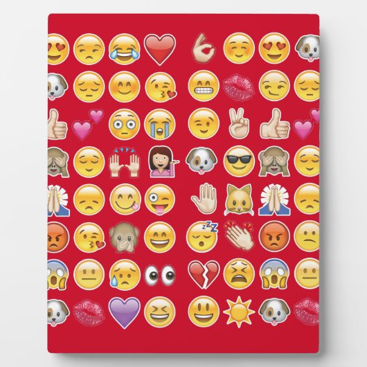 rote Emoji Fotoplatte (Vorderseite)