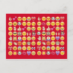 rote Emoji Postkarte