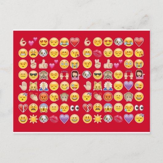 rote Emoji Postkarte (Vorderseite)