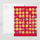 rote Emoji Postkarte (Vorne/Hinten)