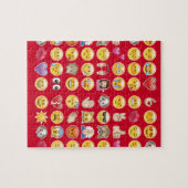 rote Emoji Puzzle (Horizontal)