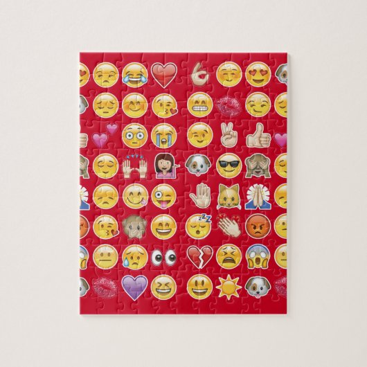 rote Emoji Puzzle (Vertikal)