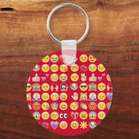 rote Emoji Schlüsselanhänger (Vorderseite)