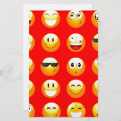 rote Emojis Briefpapier (Vorne/Hinten)