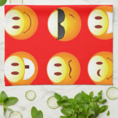 rote Emojis Handtuch (Gefaltet)