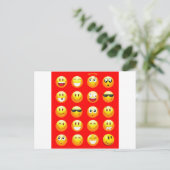 rote Emojis Postkarte (Stehend Vorderseite)