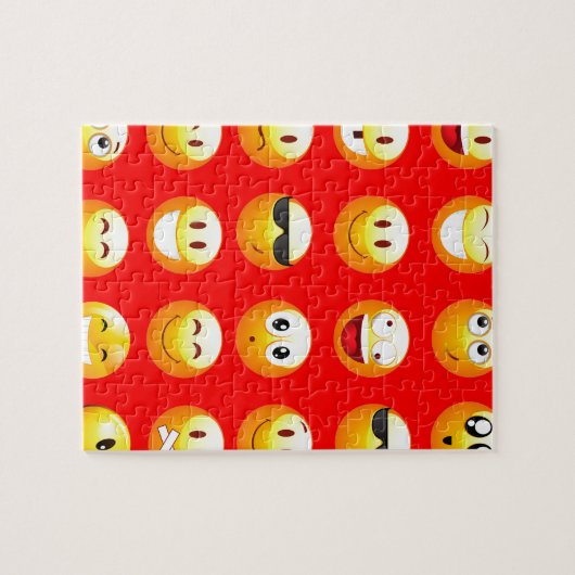 rote Emojis Puzzle (Horizontal)