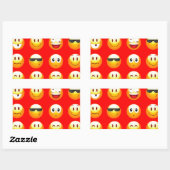 rote Emojis Rechteckiger Aufkleber (Blatt)