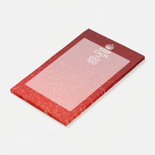 Rote Empfindung Behalte Beruhigung und den Text er Post-it Klebezettel (angewinkelt)