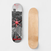 Rote Endzeiten Skateboard (Vorderseite)
