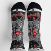 Rote Endzeiten Socken (Oben)