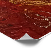 Rote Engel-Blume Poster (Ecke)