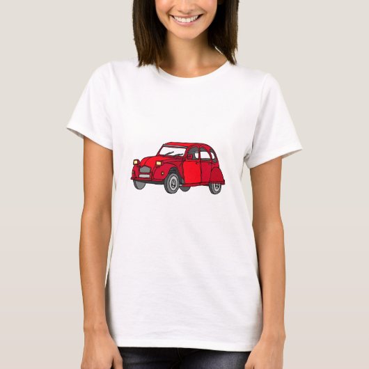 Rote Ente (2CV) T-Shirt (Vorderseite)