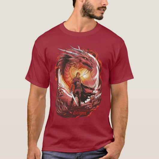 Rote-Eragon-Kunst T-Shirt (Vorderseite)