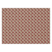 Rote Erdbeer-Faux-Häkelarbeit  Tischdecke (Vorderseite (Horizontal))