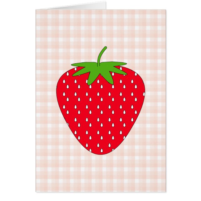 Rote Erdbeere auf Gingham-Kontrolle (Vorne)