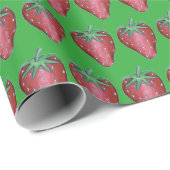 Rote Erdbeere Erdbeeren Berry Frucht Berries Geschenkpapier (Rolleneckpunkt)