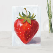 Rote Erdbeere Frucht Aquarellmalerei Karte (Vorderseite)