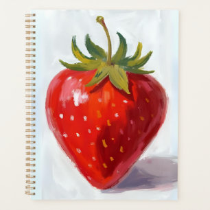 Rote Erdbeere Frucht Aquarellmalerei Planer