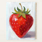 Rote Erdbeere Frucht Aquarellmalerei Planer (Rückseite)