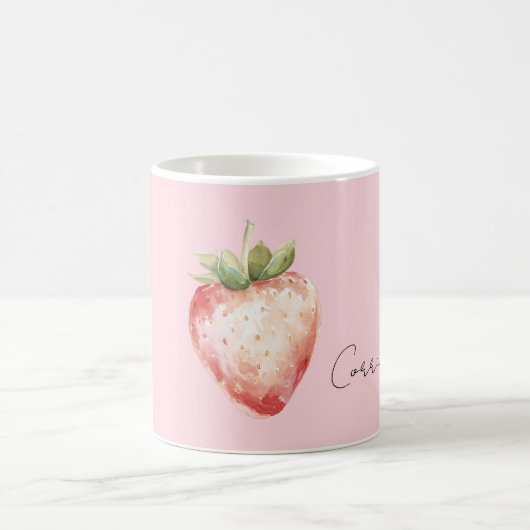 Rote Erdbeere Frucht Kaffeetasse (Mittel)