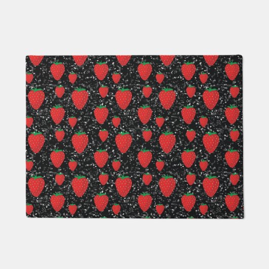 Rote Erdbeere Frucht Lovers Süße Berries Elegant Fußmatte (Vorderseite)