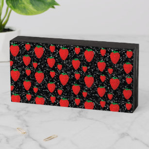 Rote Erdbeere Frucht Lovers Süße Berries Elegant Holzkisten Schild