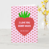 Rote Erdbeere Früchte I Liebe Sie Berry viel Karte (Gelbe Blume)