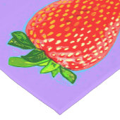 Rote Erdbeere im Pop Art Style Kurzer Tischläufer (Ecke)