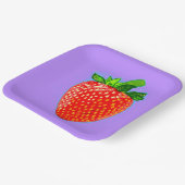 Rote Erdbeere im Pop Art Style Pappteller (Gewinkelt)