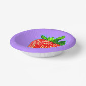 Rote Erdbeere im Pop Art Style Pappteller (Gewinkelt)