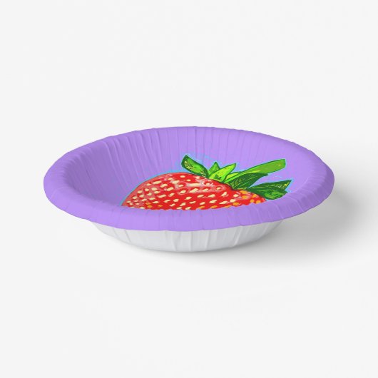 Rote Erdbeere im Pop Art Style Pappteller (Gewinkelt)