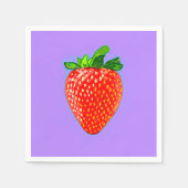 Rote Erdbeere im Pop Art Style Serviette (Vorderseite)