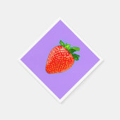 Rote Erdbeere im Pop Art Style Serviette (Ecke)