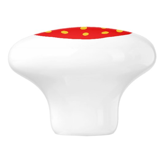 Rote Erdbeere, kundenspezifische Keramik ziehen Kn Keramikknauf (Seitenansicht)