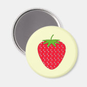 Rote Erdbeere. Magnet (Vorderseite/Rückseite)