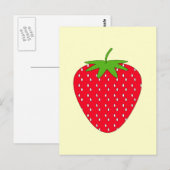 Rote Erdbeere. Postkarte (Vorne/Hinten)