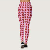 Rote Erdbeeren auf rosa Leggings (Rückseite)