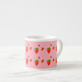 Rote Erdbeeren auf rosa Party Espressotasse (Vorderseite Rechts)