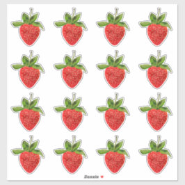 Rote Erdbeeren Aufkleber
