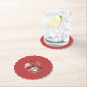 Rote Erdbeeren Beerig Süßer Geburtstag Untersetzer (Vor Ort)