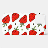 Rote Erdbeeren Cartoon Nahtloses Muster Case-Mate iPhone Hülle (Rückseite (Horizontal))