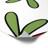 Rote Erdbeeren Cartoon Nahtloses Muster Poster (Ecke)