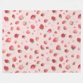 Rote Erdbeeren Fleecedecke (Vorderseite (Horizontal))