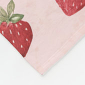 Rote Erdbeeren Fleecedecke (Ecke)